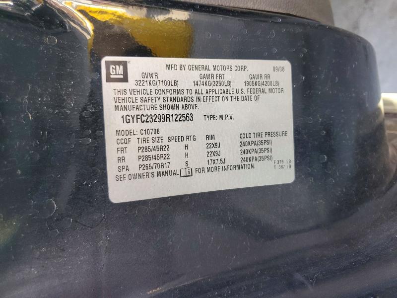47994096 :رقم المزاد ، 1GYFC23299R122563 vin ، 2009 Cadillac Escalade مزاد بيع