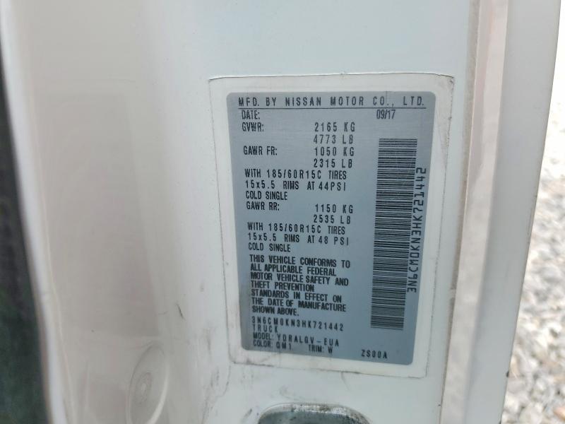 47948116 :رقم المزاد ، 3N6CM0KN3HK721442 vin ، 2017 Nissan Nv200 مزاد بيع