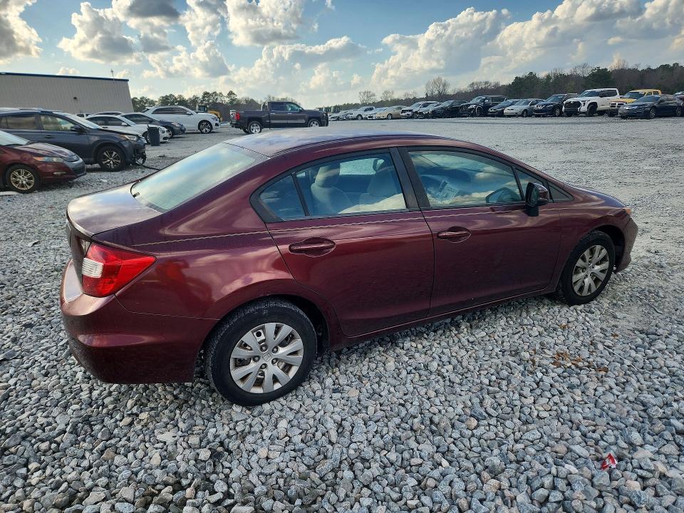 2012 Honda Civic მანქანა იყიდება აუქციონზე, vin: 2HGFB2F5XCH596223, აუქციონის ნომერი: 77573475