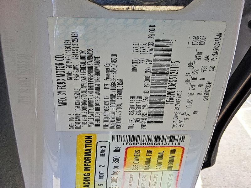 Продажа на аукционе авто 2016 Ford Fusion, vin: 1FA6P0HD6G5121115, номер лота: 93327255