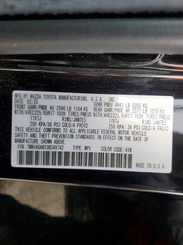 2025 Mazda Cx-50 მანქანა იყიდება აუქციონზე, vin: 7MMVABAM3SN349742, აუქციონის ნომერი: 46687906