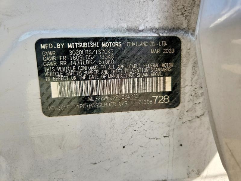 Продаж на аукціоні авто 2023 Mitsubishi Mirage, vin: ML32AWHJ2PH004233, номер лоту: 79914125
