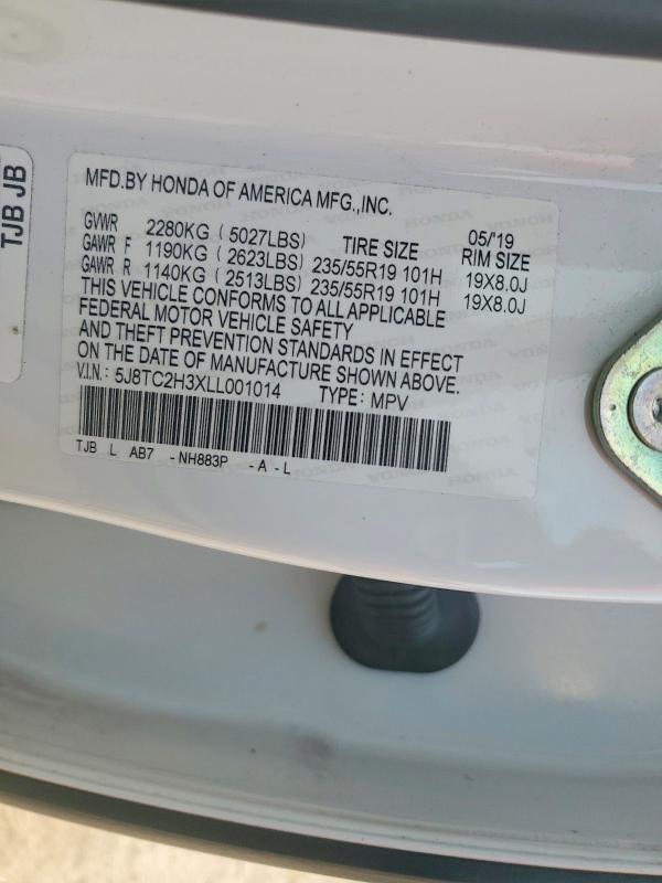 Aukcja sprzedaży 2020 Acura Rdx, vin: 5J8TC2H3XLL001014, numer aukcji: 41713796