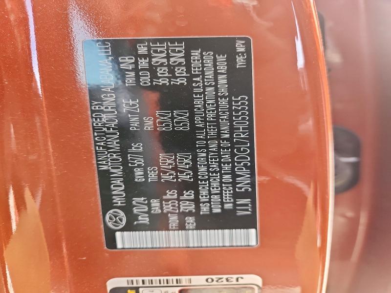 Продажа на аукционе авто 2024 Hyundai Santa Fe, vin: 5NMP5DGL7RH055355, номер лота: 46308036
