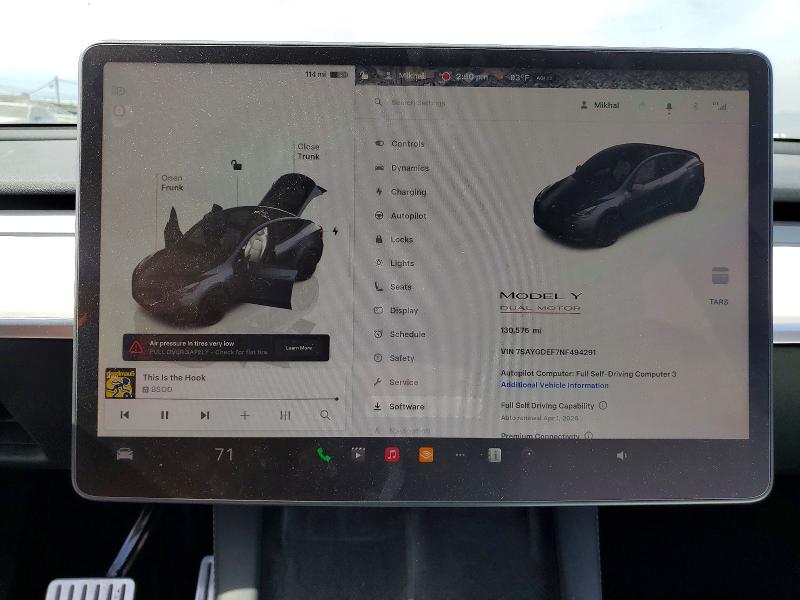 Продаж на аукціоні авто 2022 Tesla Model Y, vin: 7SAYGDEF7NF494291, номер лоту: 47747156