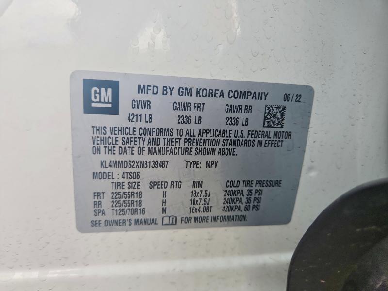 Aukcja sprzedaży 2022 Buick Encore Gx, vin: KL4MMDS2XNB139487, numer aukcji: 41999526