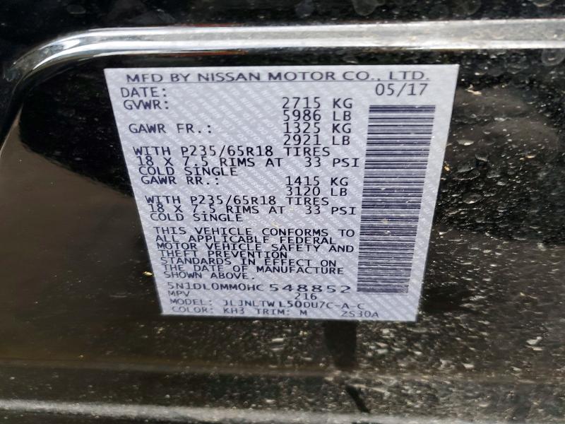 2017 Infiniti Qx60 მანქანა იყიდება აუქციონზე, vin: 5N1DL0MM0HC548852, აუქციონის ნომერი: 46569606