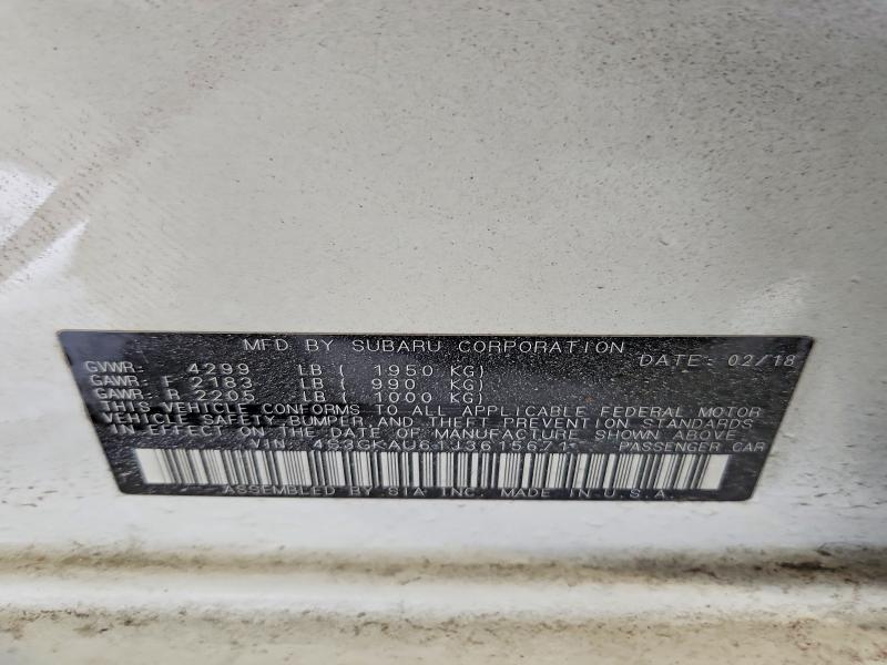 42018396 :رقم المزاد ، 4S3GKAU61J3615671 vin ، 2018 Subaru Impreza مزاد بيع