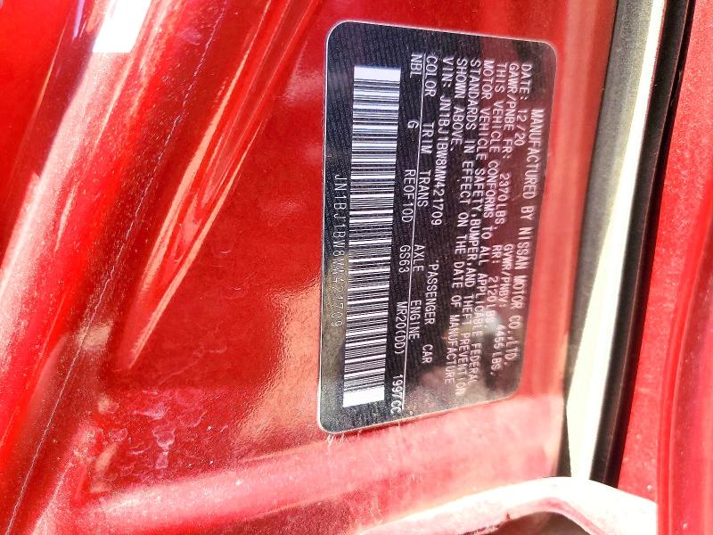Продаж на аукціоні авто 2021 Nissan Rogue Sport, vin: JN1BJ1BW8MW421709, номер лоту: 46076446