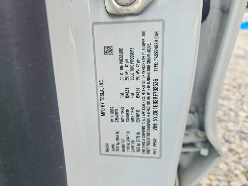 Продаж на аукціоні авто 2024 Tesla Model 3, vin: 5YJ3E1EB2RF792536, номер лоту: 79589515