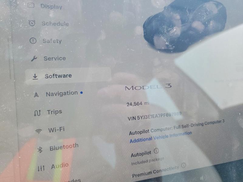 46381906 :رقم المزاد ، 5YJ3E1EA7PF697989 vin ، 2023 Tesla Model 3 مزاد بيع