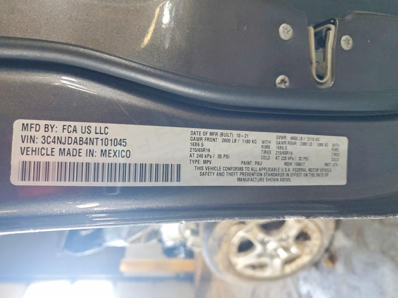 Aukcja sprzedaży 2022 Jeep Compass, vin: 3C4NJDAB4NT101045, numer aukcji: 46575066