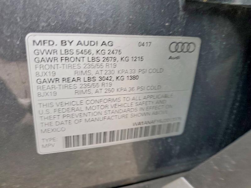 Продажа на аукционе авто 2018 Audi Q5, vin: WA1ANAFY6J2013375, номер лота: 41770476
