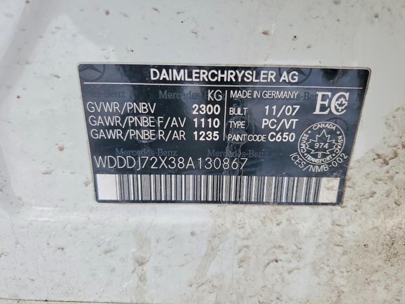 Aukcja sprzedaży 2008 Mercedes-benz Cls, vin: WDDDJ72X38A130867, numer aukcji: 77777195