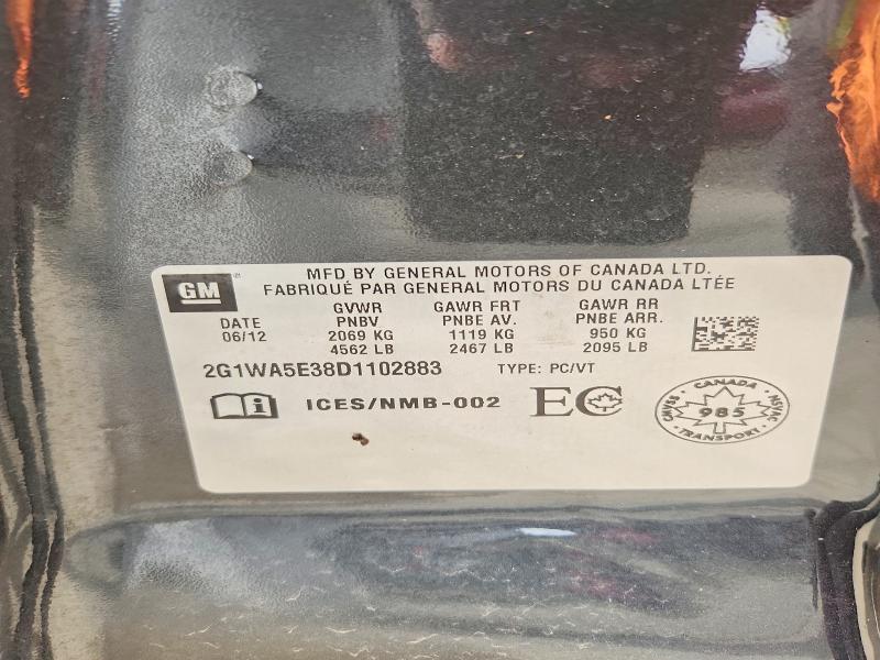47371156 :رقم المزاد ، 2G1WA5E38D1102883 vin ، 2013 Chevrolet Impala مزاد بيع