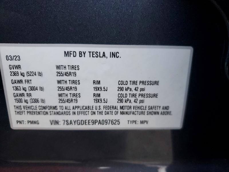 Aukcja sprzedaży 2023 Tesla Model Y Rwd, vin: 7SAYGDEE9PA097625, numer aukcji: 46535726