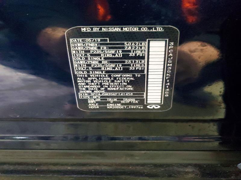 Aukcja sprzedaży 2019 Infiniti Qx50, vin: 3PCAJ5M35KF141458, numer aukcji: 79958045