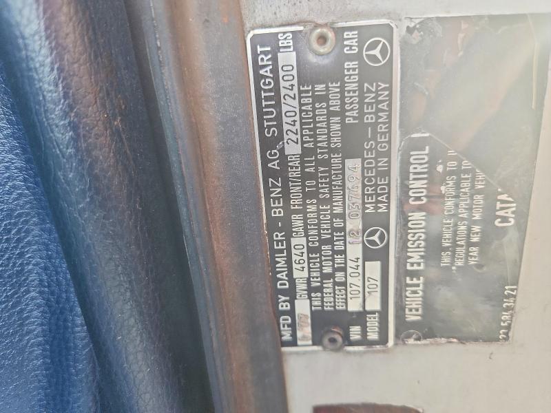 Aukcja sprzedaży 1977 Mercedes-benz 450sl, vin: 10704412037694, numer aukcji: 79963285