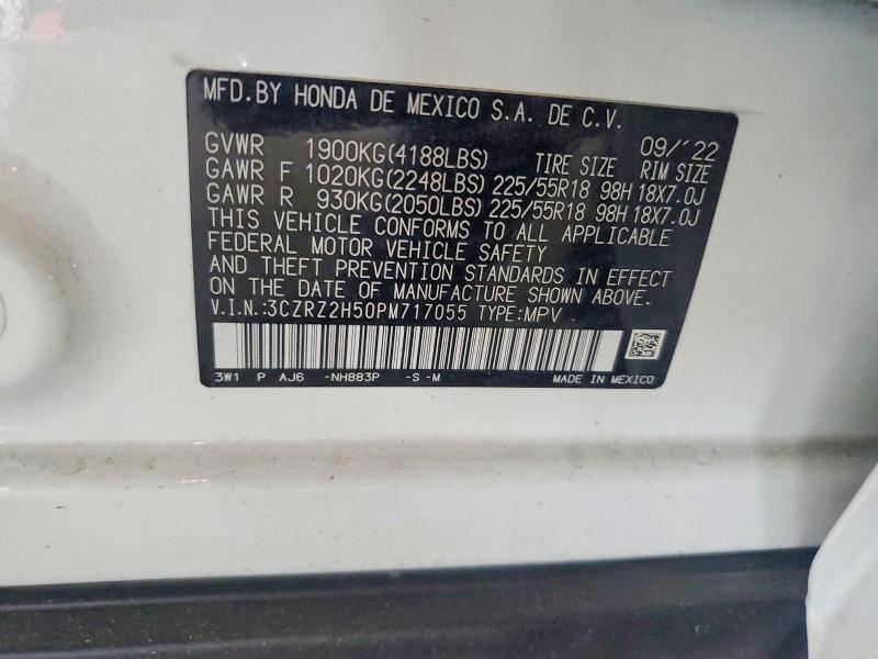 47116706 :رقم المزاد ، 3CZRZ2H50PM717055 vin ، 2023 Honda Hr-v مزاد بيع