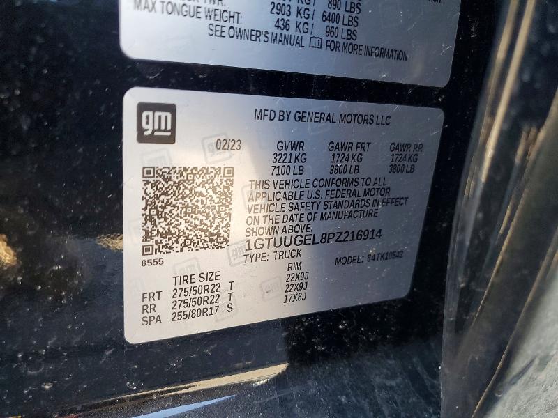 2023 Gmc Sierra მანქანა იყიდება აუქციონზე, vin: 1GTUUGEL8PZ216914, აუქციონის ნომერი: 41927746