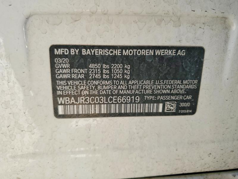 Продажа на аукционе авто 2020 Bmw 530, vin: WBAJR3C03LCE66919, номер лота: 47173236