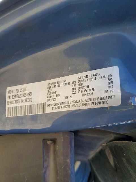 79387195 :رقم المزاد ، 3C6MRVJG3ME562964 vin ، 2021 Ram Promaster 3500 مزاد بيع