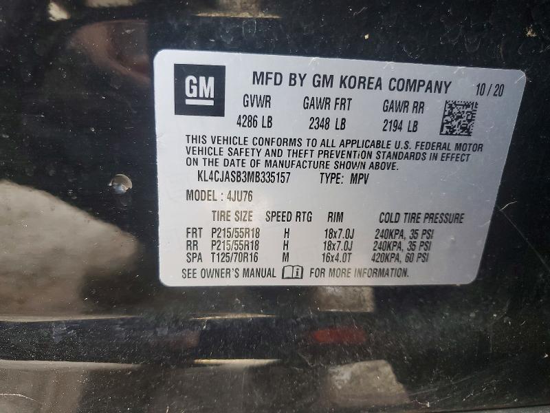 Aukcja sprzedaży 2021 Buick Encore, vin: KL4CJASB3MB335157, numer aukcji: 78679815