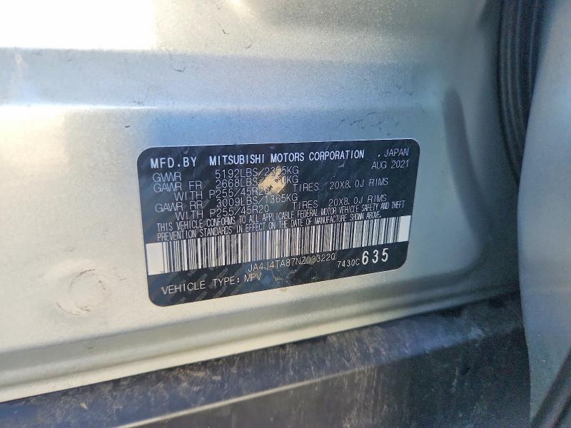 Продаж на аукціоні авто 2022 Mitsubishi Outlander, vin: JA4J4TA87NZ033220, номер лоту: 79375465