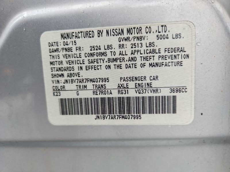 Aukcja sprzedaży 2015 Infiniti Q50, vin: JN1BV7AR7FM407995, numer aukcji: 79632445