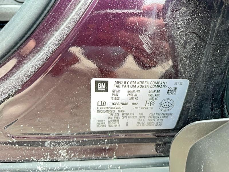 2021 Buick Encore Gx მანქანა იყიდება აუქციონზე, vin: KL4MMBS22MB046577, აუქციონის ნომერი: 46233716