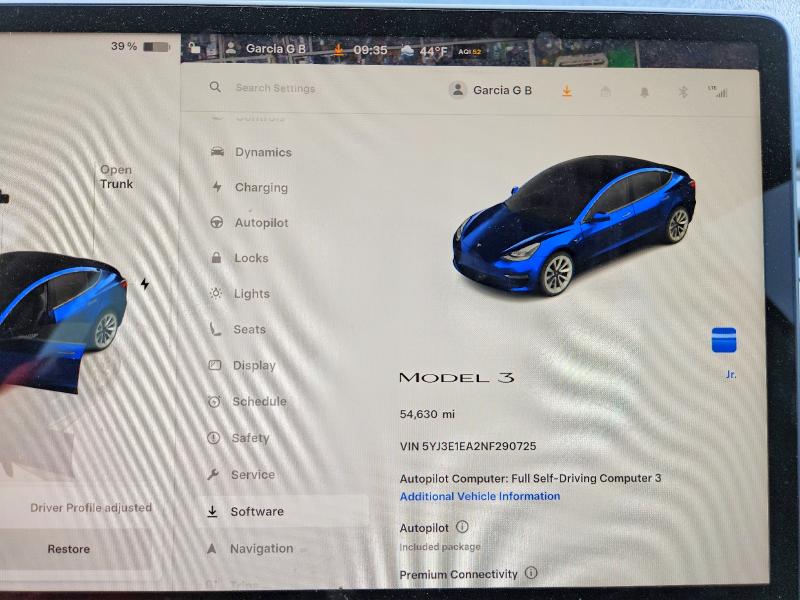 41601466 :رقم المزاد ، 5YJ3E1EA2NF290725 vin ، 2022 Tesla Model 3 مزاد بيع