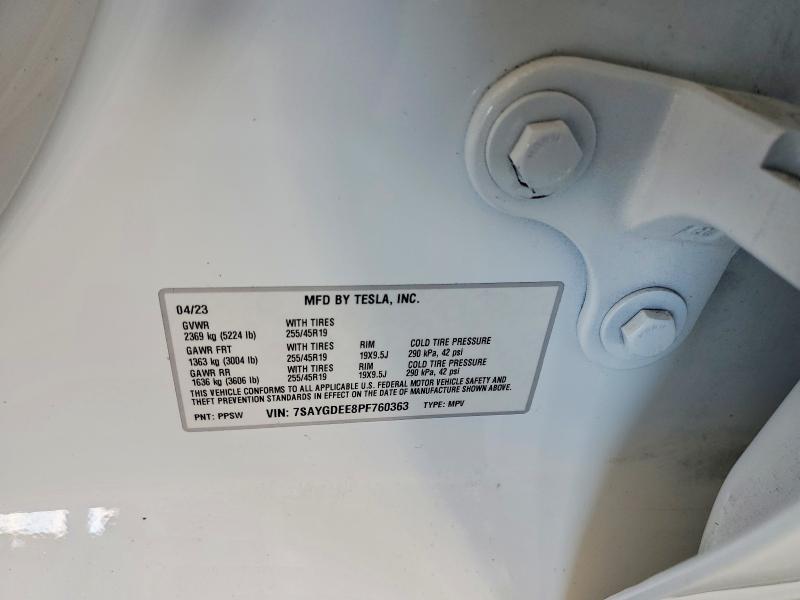 Aukcja sprzedaży 2023 Tesla Model Y, vin: 7SAYGDEE8PF760363, numer aukcji: 79771365