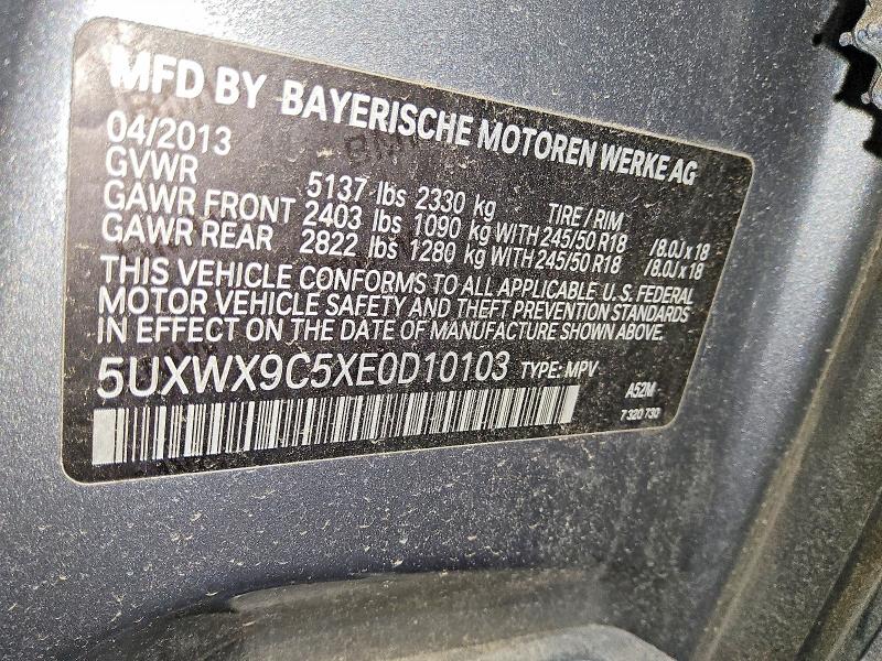 2014 Bmw X3 მანქანა იყიდება აუქციონზე, vin: 5UXWX9C5XE0D10103, აუქციონის ნომერი: 78675135