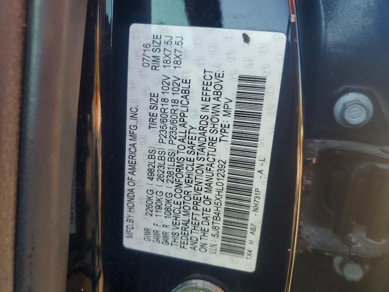 Aukcja sprzedaży 2017 Acura Rdx, vin: 5J8TB4H5XHL012392, numer aukcji: 45566186