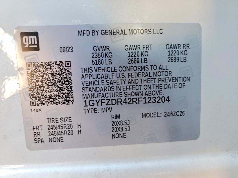 2024 Cadillac Xt4 მანქანა იყიდება აუქციონზე, vin: 1GYFZDR42RF123204, აუქციონის ნომერი: 47410466