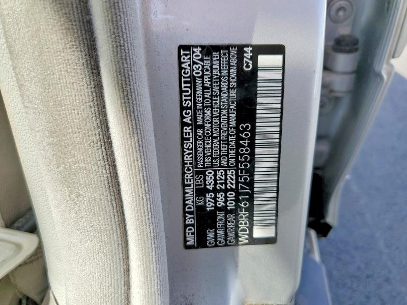 Продаж на аукціоні авто 2005 Mercedes-benz C, vin: WDBRF61J75F558463, номер лоту: 47743546