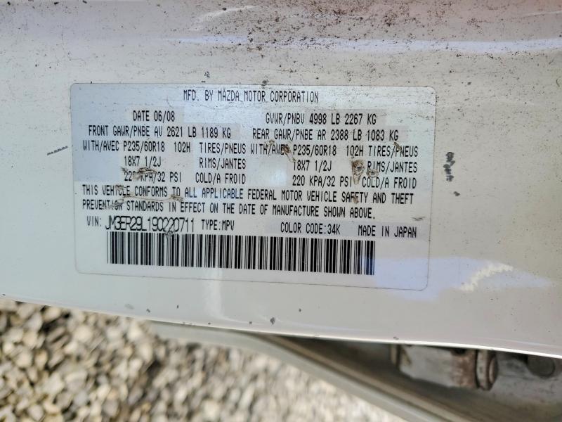 47458066 :رقم المزاد ، JM3ER29L190220711 vin ، 2009 Mazda Cx-7 مزاد بيع