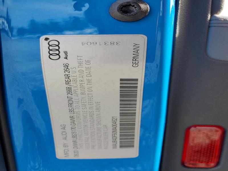 Aukcja sprzedaży 2021 Audi S5, vin: WAUB4DF50MA004621, numer aukcji: 48111926