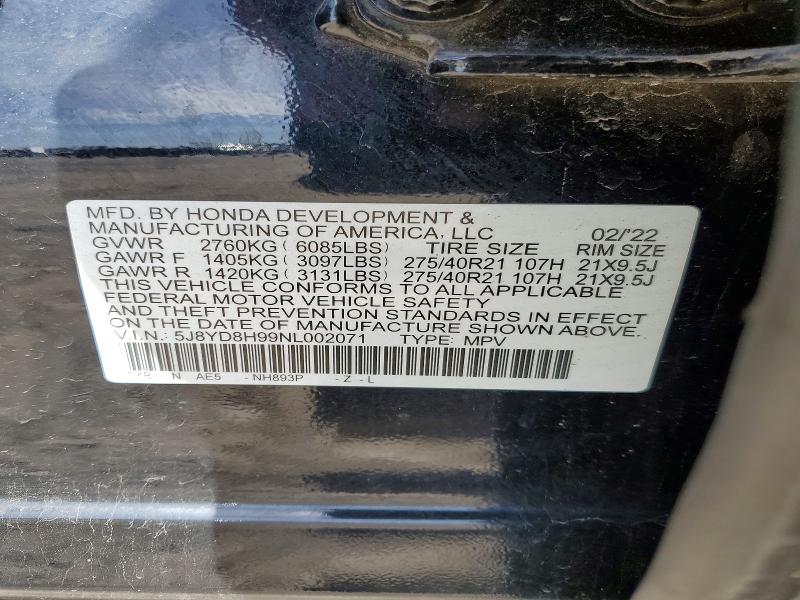 Продажа на аукционе авто 2022 Acura Mdx, vin: 5J8YD8H99NL002071, номер лота: 42061746