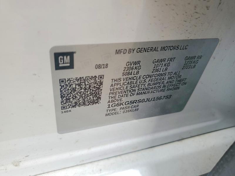Продажа на аукционе авто 2018 Cadillac Ct6, vin: 1G6KG5RS0JU156753, номер лота: 42068986