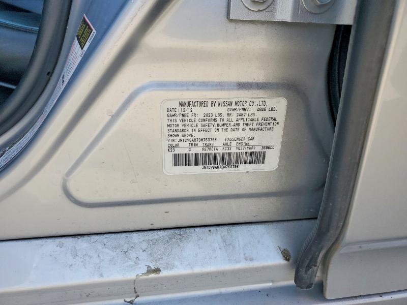 Aukcja sprzedaży 2013 Infiniti G37 Sedan, vin: JN1CV6AR7DM760796, numer aukcji: 47085896