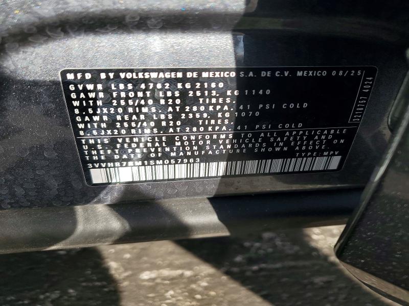 46136246 :رقم المزاد ، 3VVHR7RM1SM057963 vin ، 2025 Volkswagen Tiguan مزاد بيع