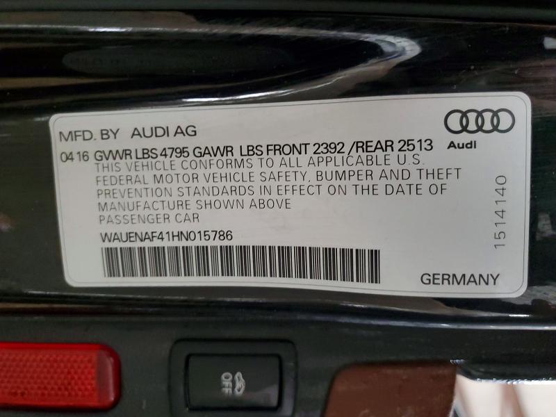 Aukcja sprzedaży 2017 Audi A4, vin: WAUENAF41HN015786, numer aukcji: 41642886