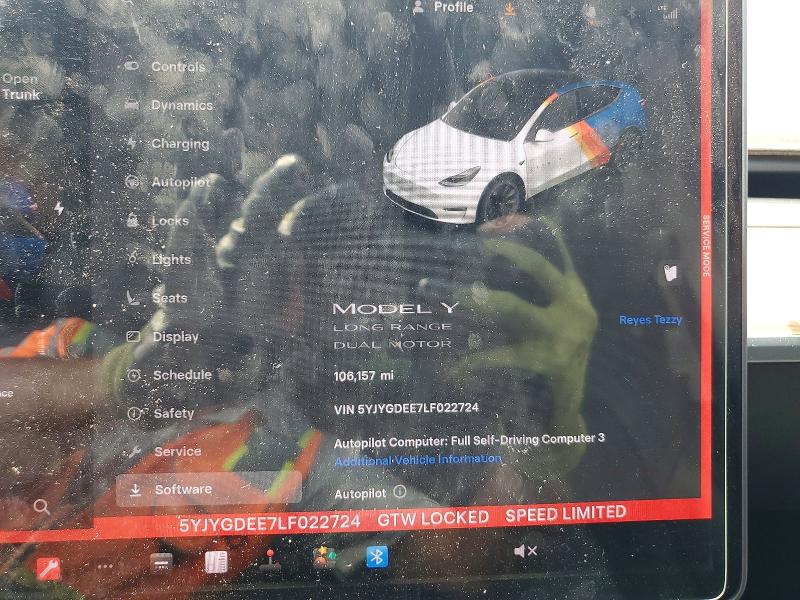 47269486 :رقم المزاد ، 5YJYGDEE7LF022724 vin ، 2020 Tesla Model Y مزاد بيع