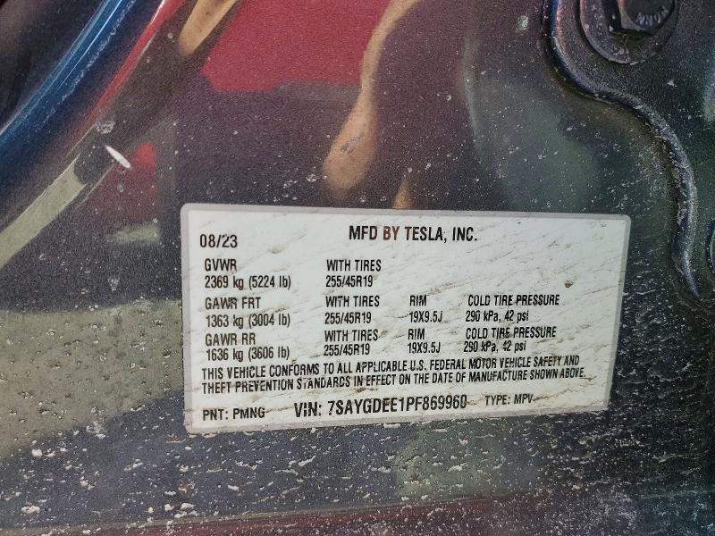 Aukcja sprzedaży 2023 Tesla Model Y, vin: 7SAYGDEE1PF869960, numer aukcji: 79096905