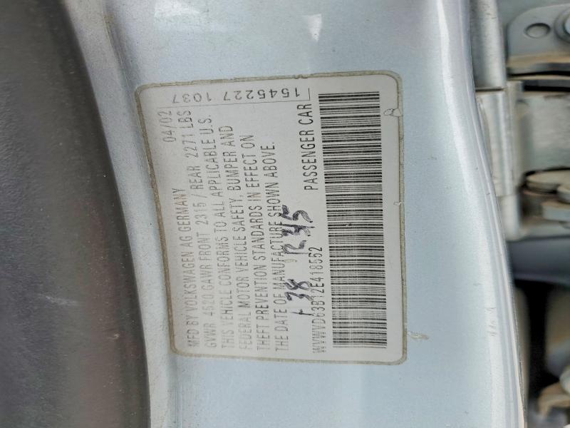 48246346 :رقم المزاد ، WVWVD63B12E418552 vin ، 2002 Volkswagen Passat مزاد بيع