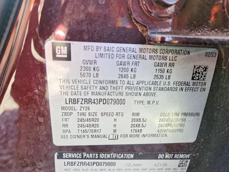 Aukcja sprzedaży 2023 Buick Envision, vin: LRBFZRR43PD079000, numer aukcji: 79679275