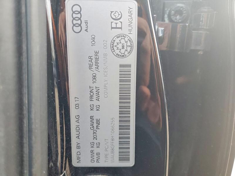 Aukcja sprzedaży 2017 Audi A3, vin: WAUB8GFF8H1066255, numer aukcji: 45793566