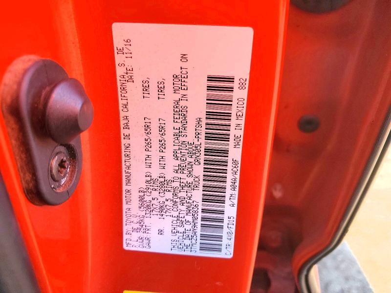 47705466 :رقم المزاد ، 3TMCZ5AN9HM058367 vin ، 2017 Toyota Tacoma مزاد بيع