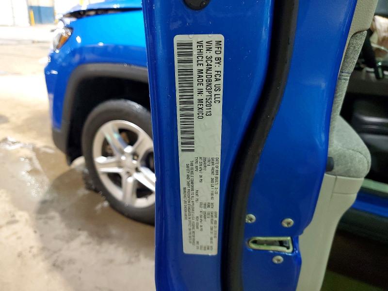 45953656 :رقم المزاد ، 3C4NJDBN3PT520113 vin ، 2023 Jeep Compass مزاد بيع